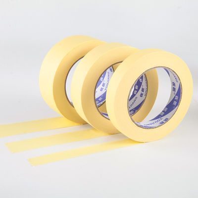 Sterke lijm van hoge kwaliteit decoratief crepe geel maskerpapier tape
