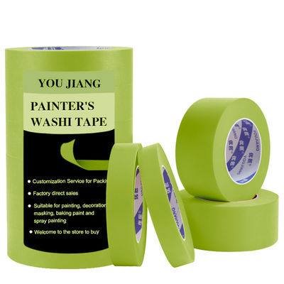 Groene verf Washi Tape Multi-Surface Masking Removal Voor beveiliging Muurschilderkunst Handwerk Kunstbouw Renovatie Huis