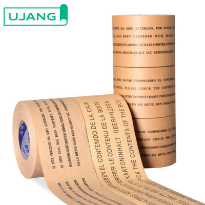 Op maat gedrukt logo Eco-vriendelijk gerecycled water geactiveerd 2 inch Kraft papier Gummed Brand Tape