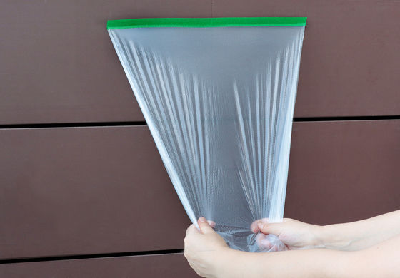 30cm 4 Flood Moisture Proof PE Pre Taped Masking Film voor verpakkingsbescherming