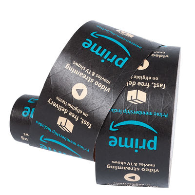 Gepersonaliseerde biologisch afbreekbare verpakkingslogo-ontwerp tape eco-vriendelijke broze pakketverpakking kraftpapier kauwgom tape met logo