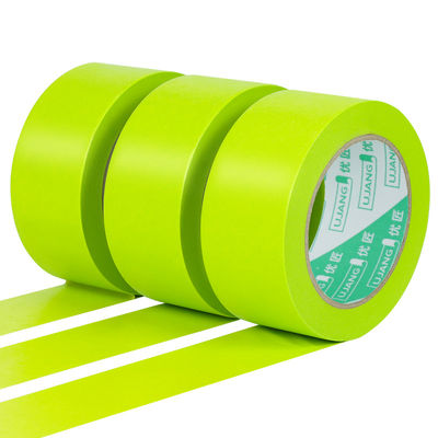 Enkelzijdige 120 graden Hoge Temperatuur Automotive Washi Afplaktape 30mm Breed Groen Papieren Tape voor Automotive Gebruik
