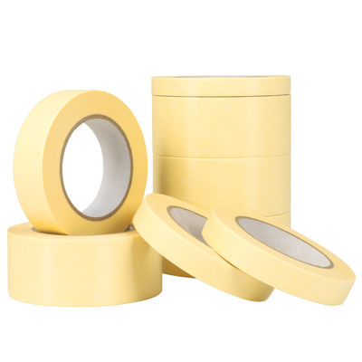 Aangepaste oppervlaktebescherming hoge temperatuur crêpepapier tape rol automotive afplaktape schilderstape voor schilderen